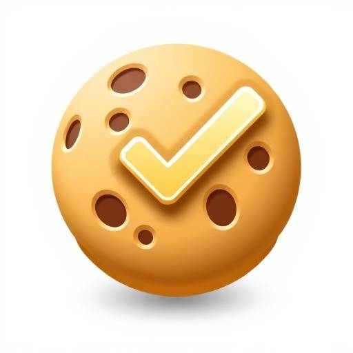 Icône représentant un cookie avec une coche, symbolisant le contrôle des paramètres de confidentialité.