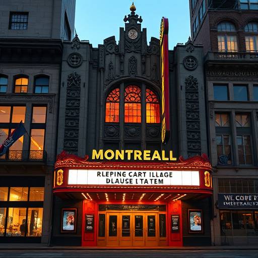 Photo de la faäade du bâtiment de l'Académie de théâtre Le Masque d'Or à Montréal.