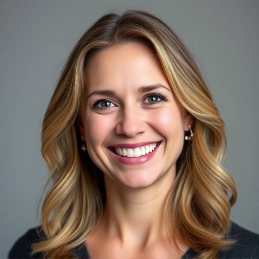 Portrait d'Isabelle Dubois, directrice de l'académie, souriante et professionnelle.