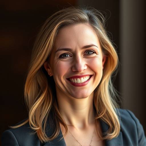 Portrait d'Isabelle Dubois, directrice de l'académie, souriante et professionnelle.