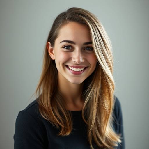 Portrait de Sophie Gagnon, actrice émergente, souriant et posant devant une caméra.